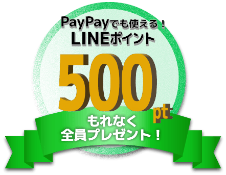 PayPayでも使える！LINEポイント500pt もれなく全員プレゼント!